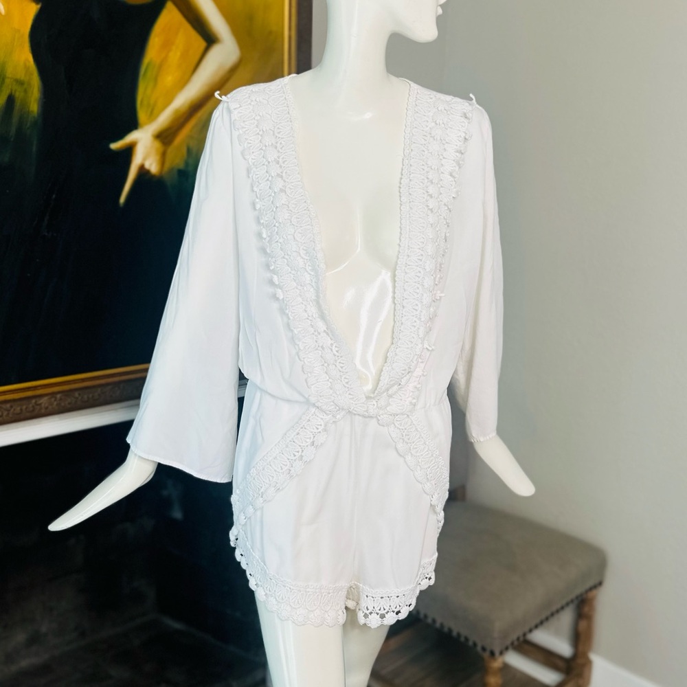 La Blanca Plunging V Cover Up Romper